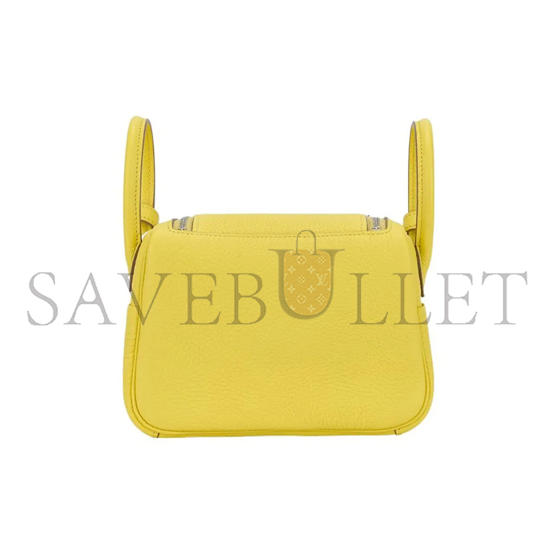 HERMES LINDY MINI 19 BAG CLEMENCE PALLADIUM HARDWARE H083720CKAC (19*12*9.5cm) HERMES LINDY MINI 19 BAG CLEMENCE PALLADIUM HARDWARE H083720CKAC (19*12*9.5cm)